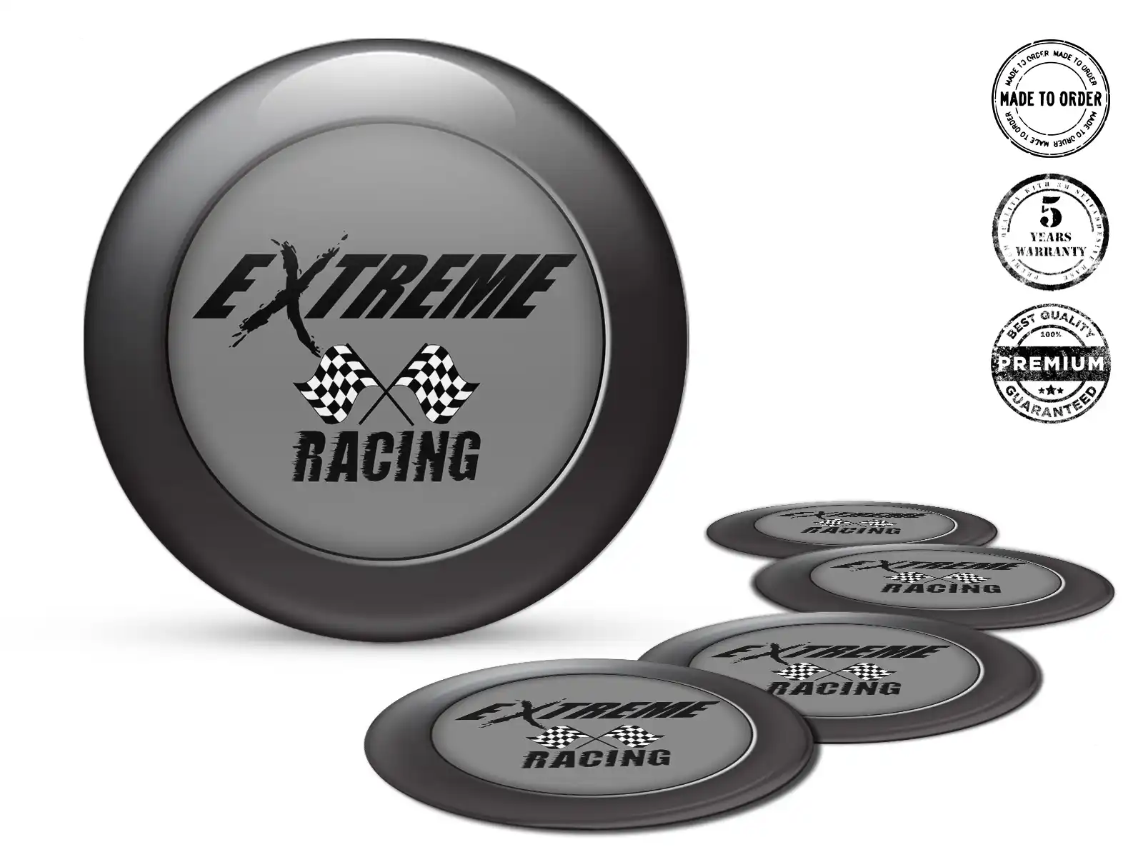 Domed Sticker Logo Stylish Wheel Emblems